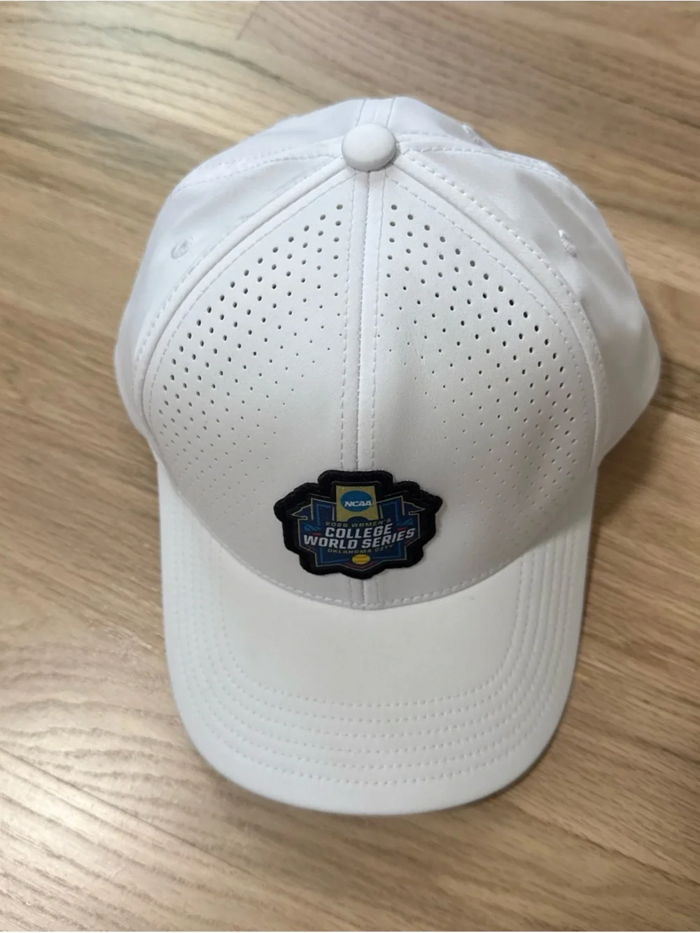 2026 Womens College World Series NCAA Ahead Softball Fastpitch Cap White NWOT